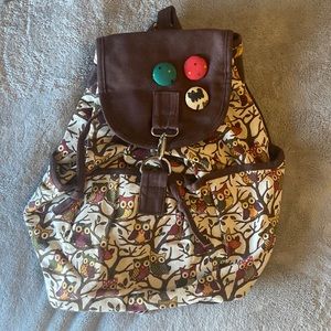 Adorable Owl Drawstring Backpack